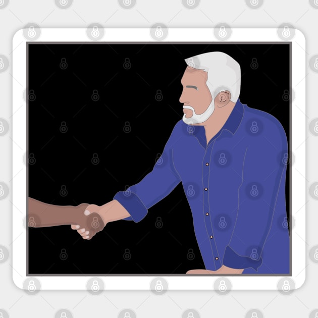 The Hollywood Handshake Sticker by DiegoCarvalho